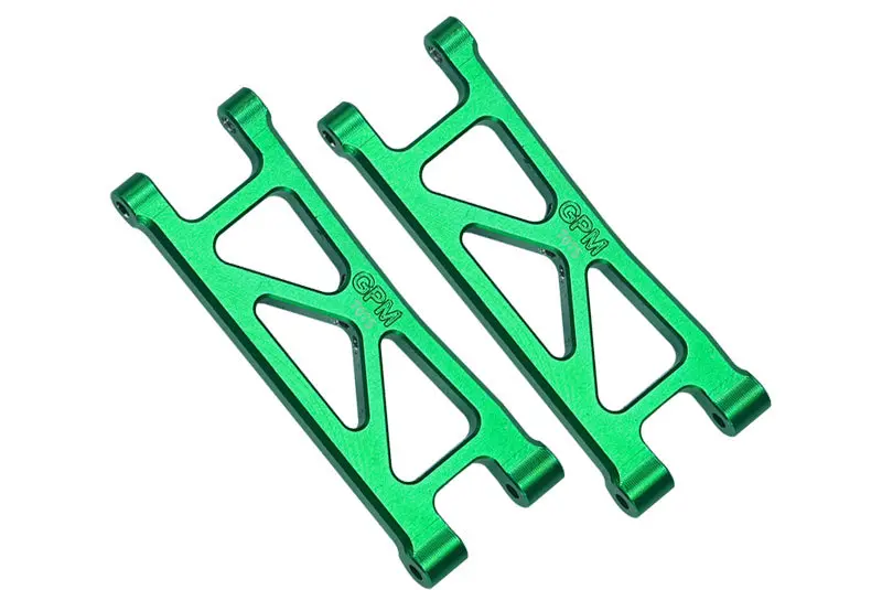 Aluminum 7075 Rear Lower Suspension Arms For Arrma 1/18 Granite Grom Mega 380 Brushed 4X4 Monster Truck Ara2102 - Green 1