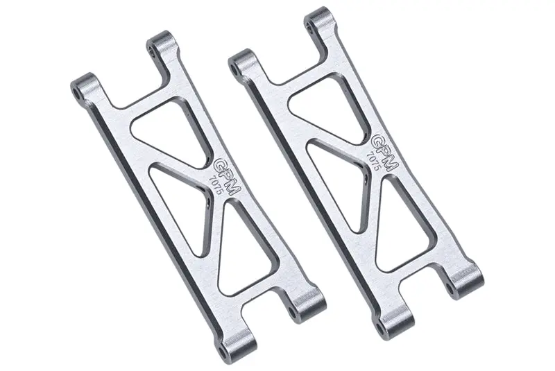 Aluminum 7075 Rear Lower Suspension Arms For Arrma 1/18 Granite Grom Mega 380 Brushed 4X4 Monster Truck Ara2102 - Silver 1