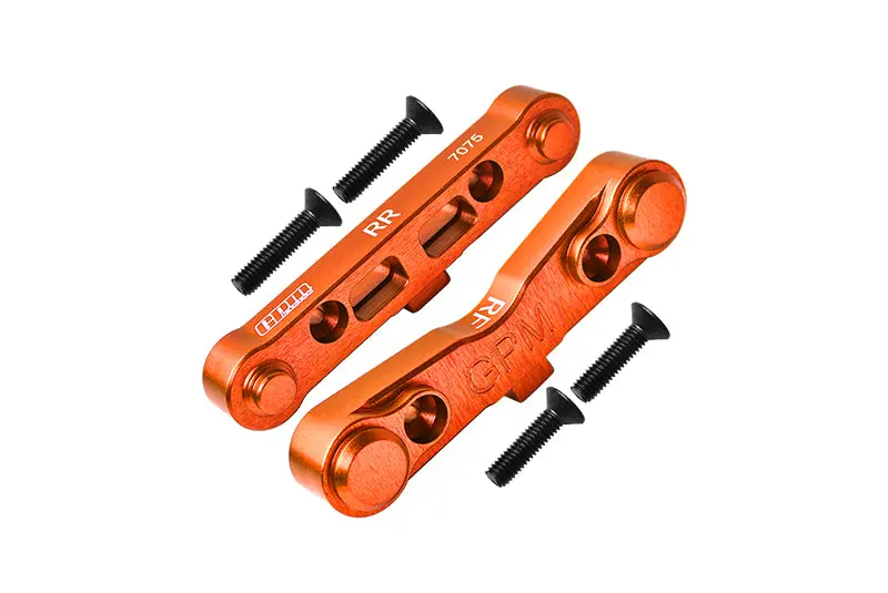 Aluminum 7075 Rear Lower Suspension Mount For Arrma 1:8 Kraton / Outcast / Talion / Typhon / Notorious / Kraton Exb / Talion Exb / 1:7 Infraction / Limitless / Mojave / Mojave Exb / Felony - Orange 1