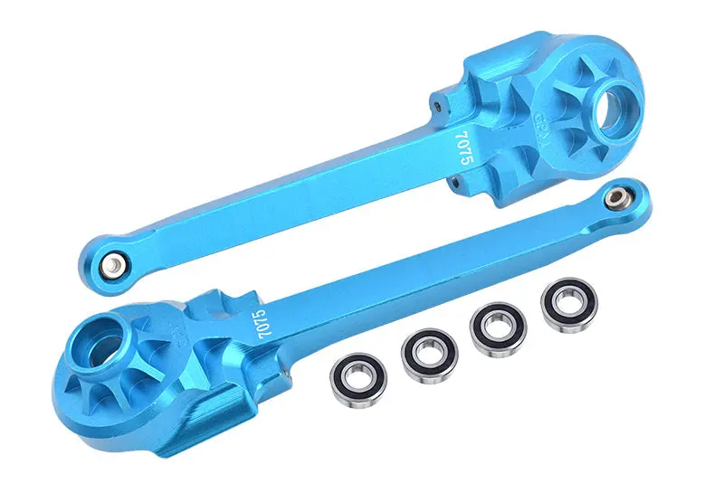 Aluminum 7075 Rear Suspension Arms (Larger Inner Bearings) For Tamiya 1:10 R/C 58719 Bbx Bb-01 Chassis - Sky Blue 1