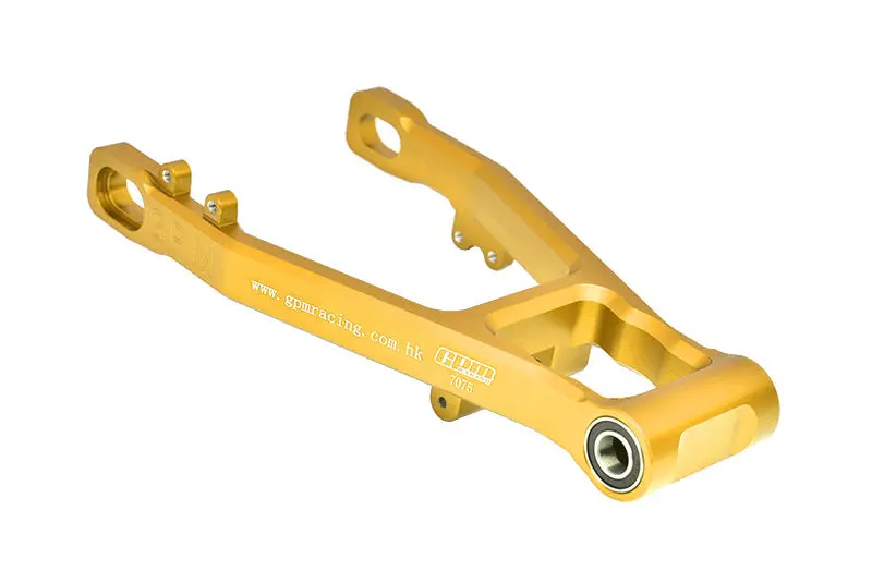 Aluminum 7075 Rear Swing Arm (Enlarged Inner Bearing) For Losi 1:4 Promoto-Mx Motorcycle Dirt Bike Rtr Los06000 Los06002 Upgrades - Gold 1
