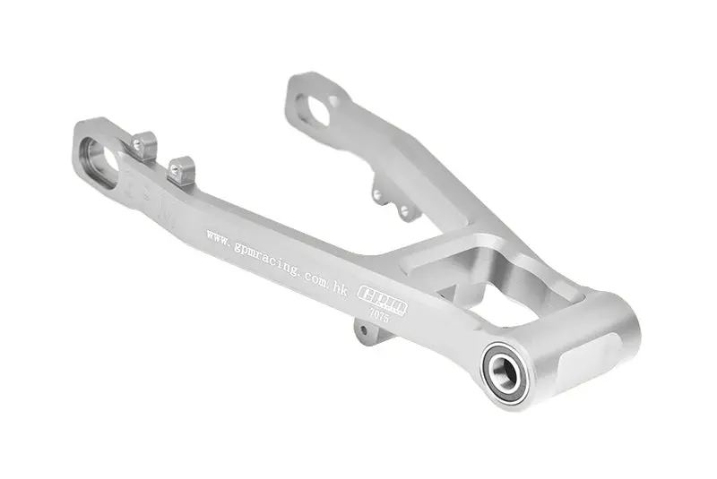 Aluminum 7075 Rear Swing Arm (Enlarged Inner Bearing) For Losi 1:4 Promoto-Mx Motorcycle Dirt Bike Rtr Los06000 Los06002 Upgrades - Silver 1