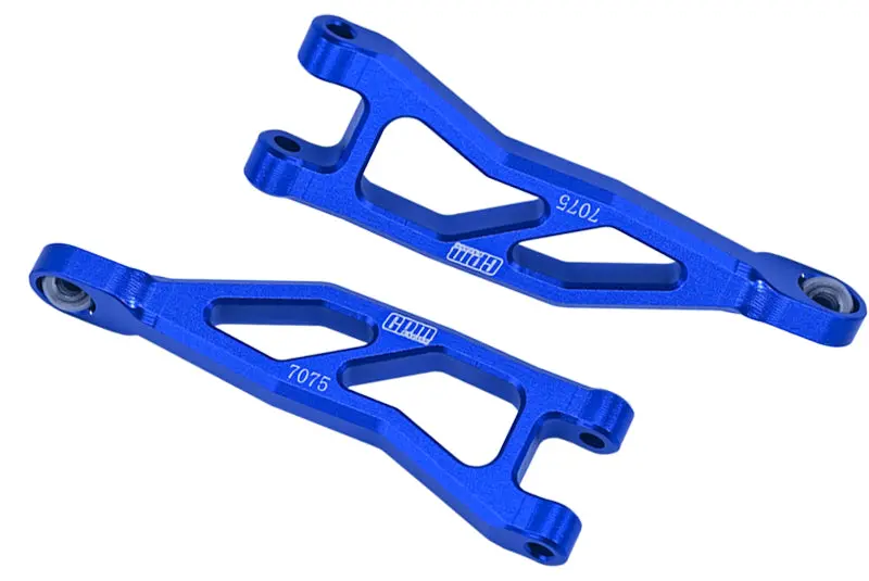 Aluminum 7075 Rear Upper Suspension Arms For Arrma 1/18 Granite Grom Mega 380 Brushed 4X4 Monster Truck Ara2102 - Blue 1