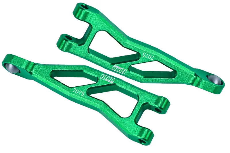 Aluminum 7075 Rear Upper Suspension Arms For Arrma 1/18 Granite Grom Mega 380 Brushed 4X4 Monster Truck Ara2102 - Green 1