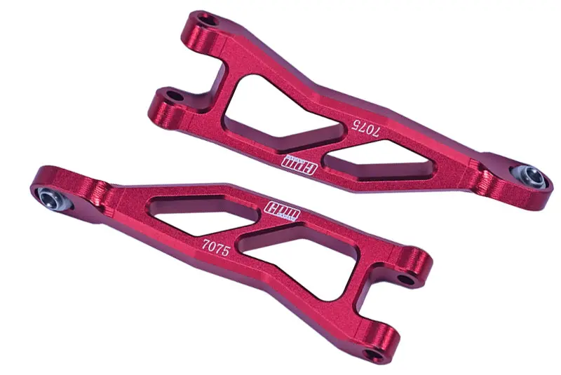 Aluminum 7075 Rear Upper Suspension Arms For Arrma 1/18 Granite Grom Mega 380 Brushed 4X4 Monster Truck Ara2102 - Red 1