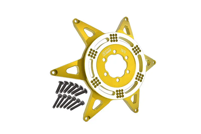 Aluminum 7075 Rear Wheel Pattern Buckle For Losi 1:4 Promoto-Mx Motorcycle Dirt Bike Rtr Fxr-Los06000 Rtr Pro Circuit-Los06002 Upgrades - Gold 1