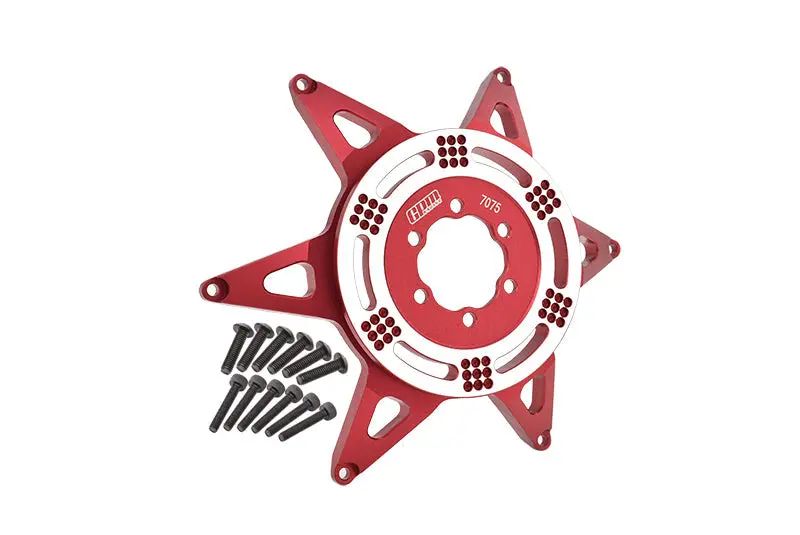 Aluminum 7075 Rear Wheel Pattern Buckle For Losi 1:4 Promoto-Mx Motorcycle Dirt Bike Rtr Fxr-Los06000 Rtr Pro Circuit-Los06002 Upgrades - Red 1