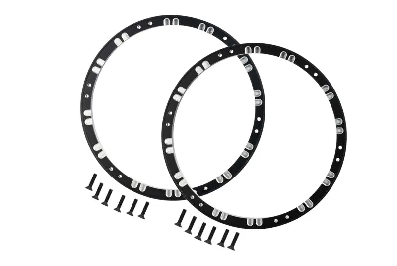 Aluminum 7075 Rear Wheel Reinforcement Rings Set For Losi 1:4 Promoto-Mx Motorcycle Dirt Bike Rtr Fxr Los06000 Los06002 Upgrades - Black 1