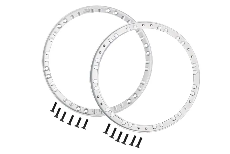 Aluminum 7075 Rear Wheel Reinforcement Rings Set For Losi 1:4 Promoto-Mx Motorcycle Dirt Bike Rtr Fxr Los06000 Los06002 Upgrades - Silver 1