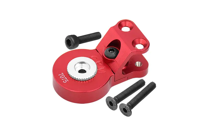 Aluminum 7075 Servo Saver Steering 23T With Built-In Spring For Arrma 1/10 Gorgon 4X2 Mega 550 Brushed Monster Truck-Ara3230 Upgrade Parts - Red 1