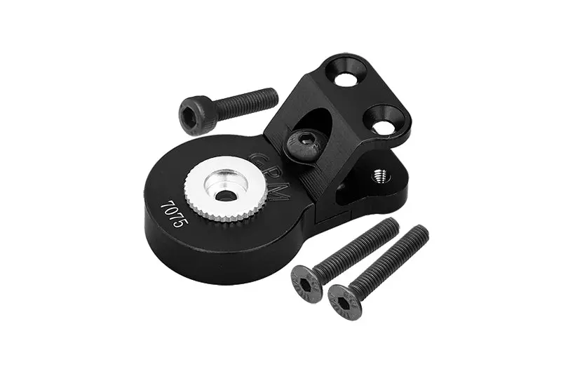 Aluminum 7075 Servo Saver Steering 25T With Built-In Spring For Arrma 1/10 Gorgon 4X2 Mega 550 Brushed Monster Truck-Ara3230 Upgrades - Black 1