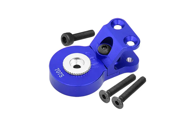 Aluminum 7075 Servo Saver Steering 25T With Built-In Spring For Arrma 1/10 Gorgon 4X2 Mega 550 Brushed Monster Truck-Ara3230 Upgrades - Blue 1