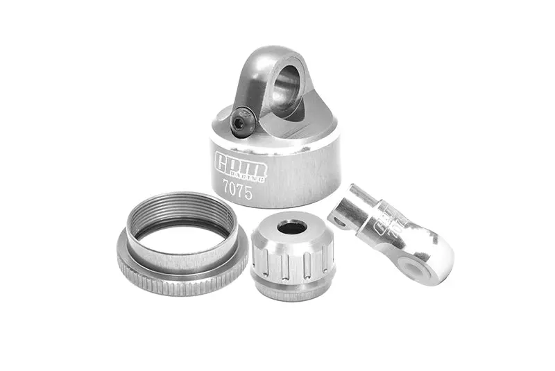Aluminum 7075 Shock Cap And Shock End Set For Losi 1:4 Promoto Mx Motorcycle Dirt Bike Rtr Fxr Los06000 Los06002 Upgrades - Silver 1