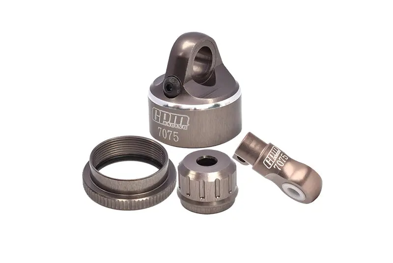 Aluminum 7075 Shock Cap And Shock End Set For Losi 1:4 Promoto Mx Motorcycle Dirt Bike Rtr Fxr Los06000 Los06002 Upgrades - Titanium 1