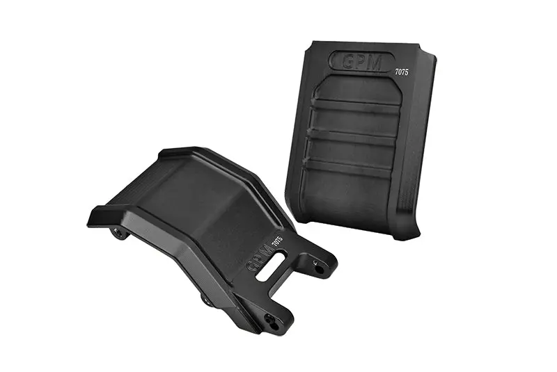 Aluminum 7075 Skid Plate Set For Losi 1:4 Promoto Mx Motorcycle Dirt Bike Rtr Fxr Los06000 Los06002 Upgrades - Black 1