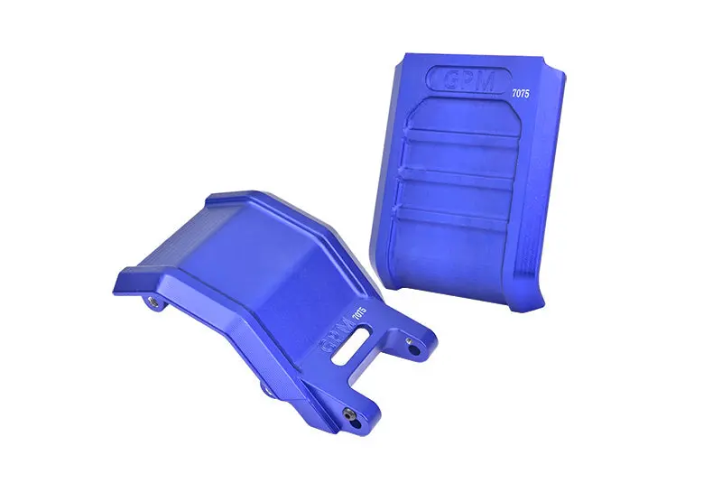 Aluminum 7075 Skid Plate Set For Losi 1:4 Promoto Mx Motorcycle Dirt Bike Rtr Fxr Los06000 Los06002 Upgrades - Blue 1