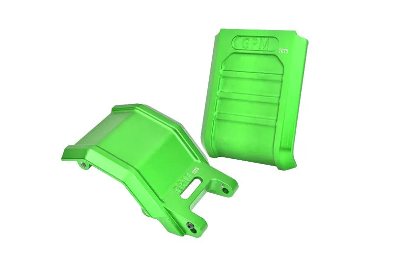 Aluminum 7075 Skid Plate Set For Losi 1:4 Promoto Mx Motorcycle Dirt Bike Rtr Fxr Los06000 Los06002 Upgrades - Green 1