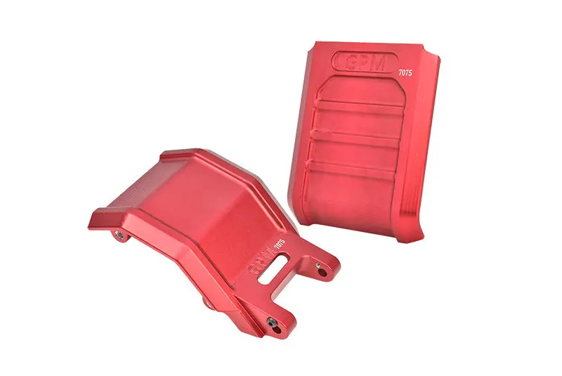 Aluminum 7075 Skid Plate Set For Losi 1:4 Promoto Mx Motorcycle Dirt Bike Rtr Fxr Los06000 Los06002 Upgrades - Red 1