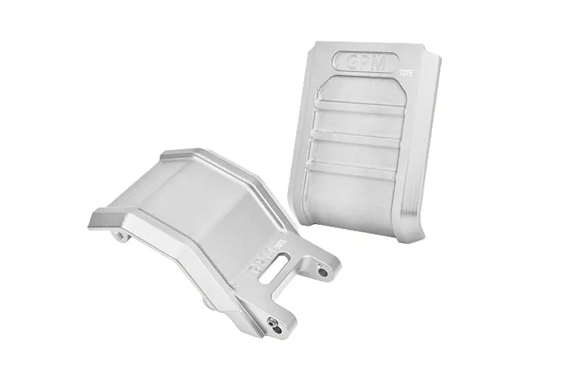Aluminum 7075 Skid Plate Set For Losi 1:4 Promoto Mx Motorcycle Dirt Bike Rtr Fxr Los06000 Los06002 Upgrades - Silver 1