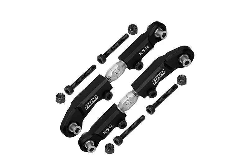 Aluminum 7075 + Stainless Steel Adjustable Front Steering Links For Tekno 1/10 Mt410 2.0 4X4 Pro Monster Truck-Tkr9501 Upgrade Parts - Black 1