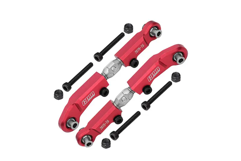 Aluminum 7075 + Stainless Steel Adjustable Front Steering Links For Tekno 1/10 Mt410 2.0 4X4 Pro Monster Truck-Tkr9501 Upgrade Parts - Red 1