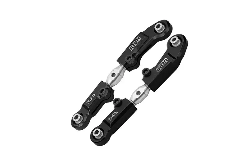 Aluminum 7075 + Stainless Steel Rear Upper Adjustable Links For Arrma 1/8 Mojave 4X4 4S Blx Desert Truck Rtr-Ara4404 Upgrade Parts - Black 1