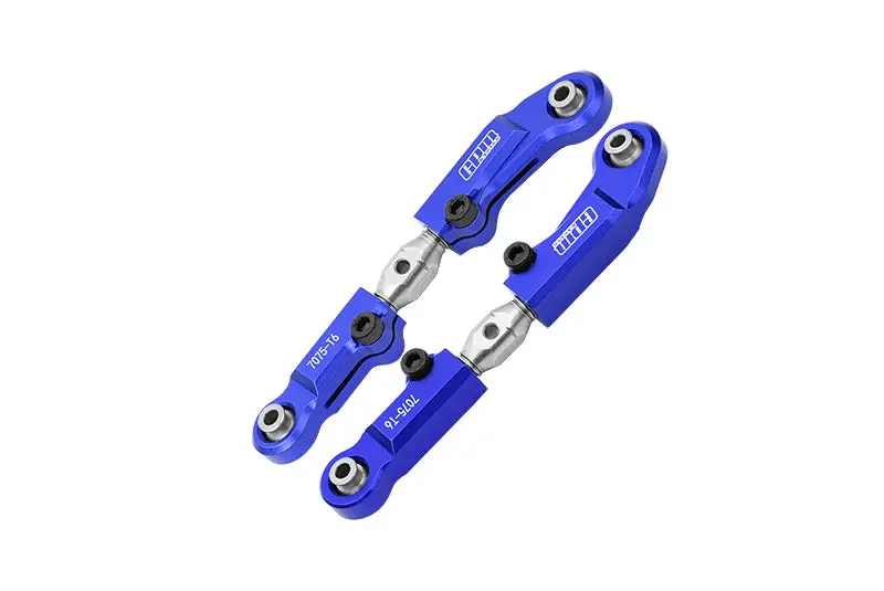 Aluminum 7075 + Stainless Steel Rear Upper Adjustable Links For Arrma 1/8 Mojave 4X4 4S Blx Desert Truck Rtr-Ara4404 Upgrade Parts - Blue 1