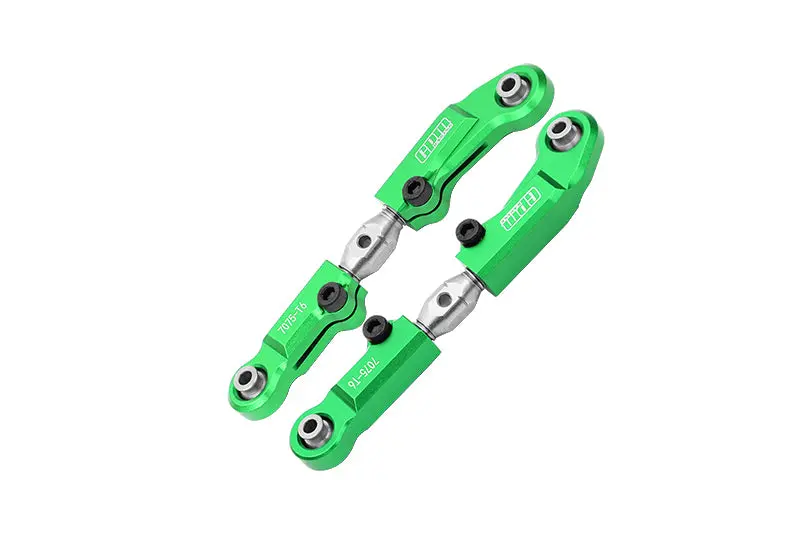 Aluminum 7075 + Stainless Steel Rear Upper Adjustable Links For Arrma 1/8 Mojave 4X4 4S Blx Desert Truck Rtr-Ara4404 Upgrade Parts - Green 1