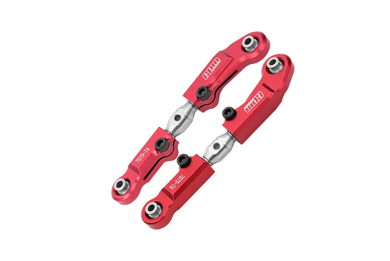 Aluminum 7075 + Stainless Steel Rear Upper Adjustable Links For Arrma 1/8 Mojave 4X4 4S Blx Desert Truck Rtr-Ara4404 Upgrade Parts - Red 1