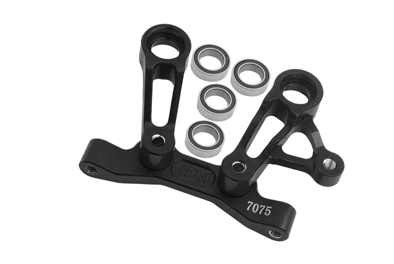 Aluminum 7075 Steering Arms And Steering Bridge For Tamiya 1:10 Rc 4Wd Xv-02 Pro 58707 Upgrades - Black 1