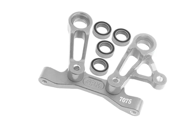 Aluminum 7075 Steering Arms And Steering Bridge For Tamiya 1:10 Rc 4Wd Xv-02 Pro 58707 Upgrades - Silver 1