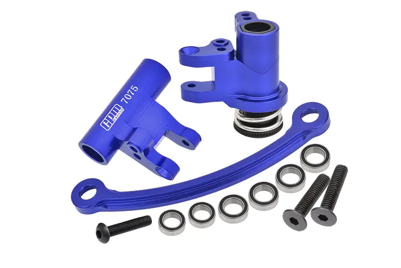 Aluminum 7075 Steering Bellcrank Set For Losi 1:10 Lasernut U4 Tenacity Los03028 / Tenacity Db Pro Los03027v2 Upgrades - Blue 1