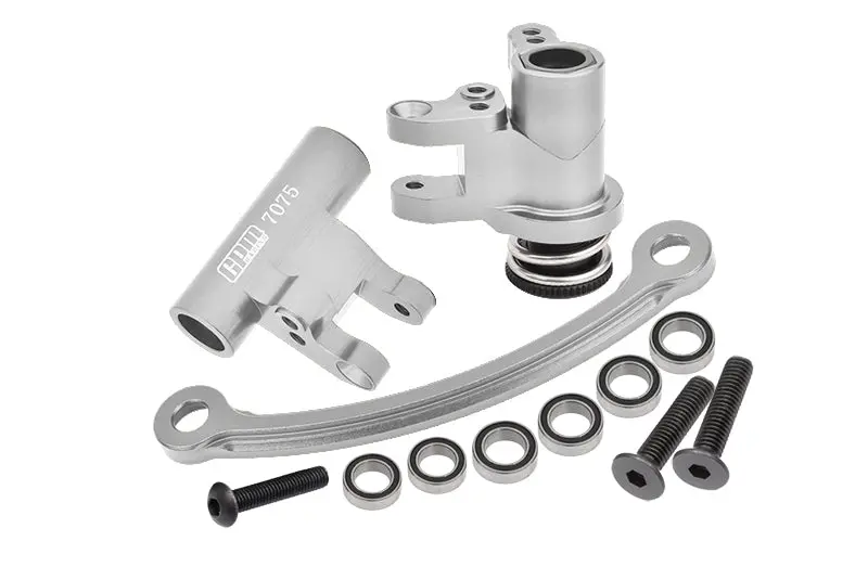 Aluminum 7075 Steering Bellcrank Set For Losi 1:10 Lasernut U4 Tenacity Los03028 / Tenacity Db Pro Los03027v2 Upgrades - Silver 1