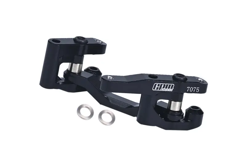 Aluminum 7075 Steering Set For Arrma 1/18 Granite Grom Mega 380 Brushed 4X4 Monster Truck Ara2102 Upgrade Parts - Black 1