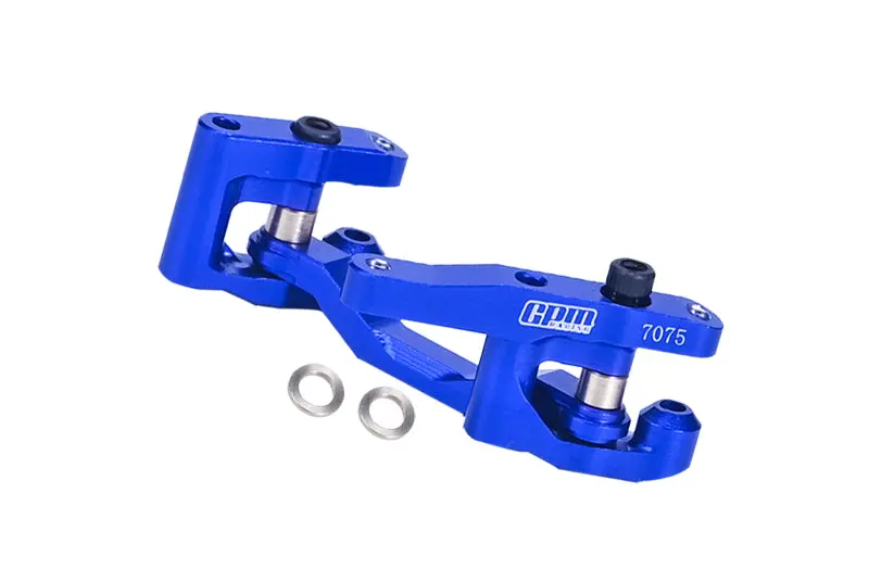 Aluminum 7075 Steering Set For Arrma 1/18 Granite Grom Mega 380 Brushed 4X4 Monster Truck Ara2102 Upgrade Parts - Blue 1