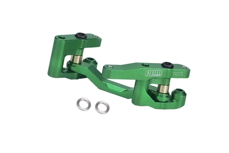 Aluminum 7075 Steering Set For Arrma 1/18 Granite Grom Mega 380 Brushed 4X4 Monster Truck Ara2102 Upgrade Parts - Green 1