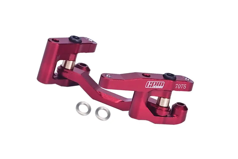 Aluminum 7075 Steering Set For Arrma 1/18 Granite Grom Mega 380 Brushed 4X4 Monster Truck Ara2102 Upgrade Parts - Red 1