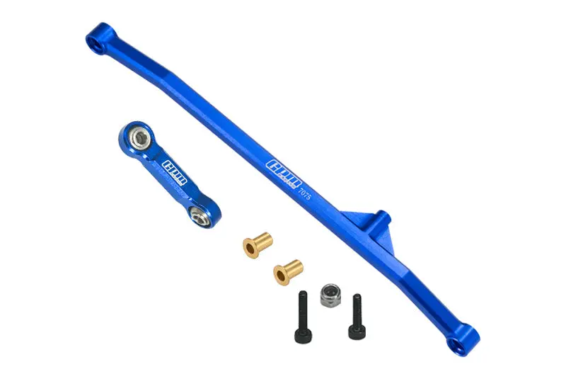 Aluminum 7075 Steering Tie Rod & Drag Link For Losi 1/18 Mini Lmt 4X4 Brushed Monster Truck Rtr-Los01026 Upgrade Parts - Blue 1