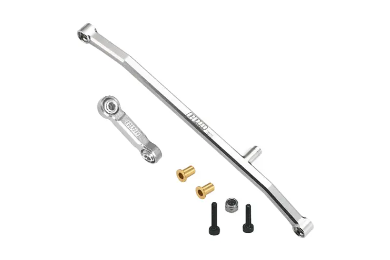 Aluminum 7075 Steering Tie Rod & Drag Link For Losi 1/18 Mini Lmt 4X4 Brushed Monster Truck Rtr-Los01026 Upgrade Parts - Silver 1