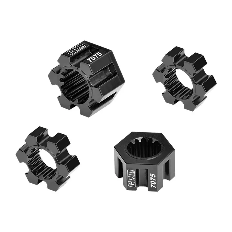 Aluminum 7075-T6 Alloy 24Mm Wheel Hex Hubs For Traxxas 1/6 Funco Pro Scale 2Wd Sand Car 8S-109076-4 Upgrades - Black 1