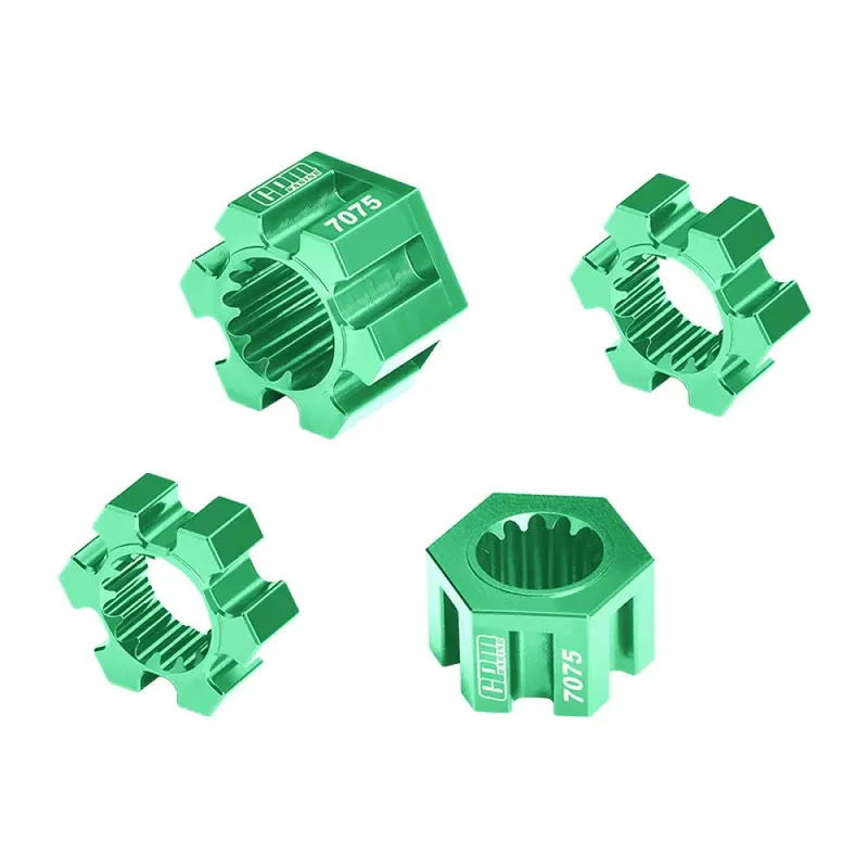 Aluminum 7075-T6 Alloy 24Mm Wheel Hex Hubs For Traxxas 1/6 Funco Pro Scale 2Wd Sand Car 8S-109076-4 Upgrades - Green 1