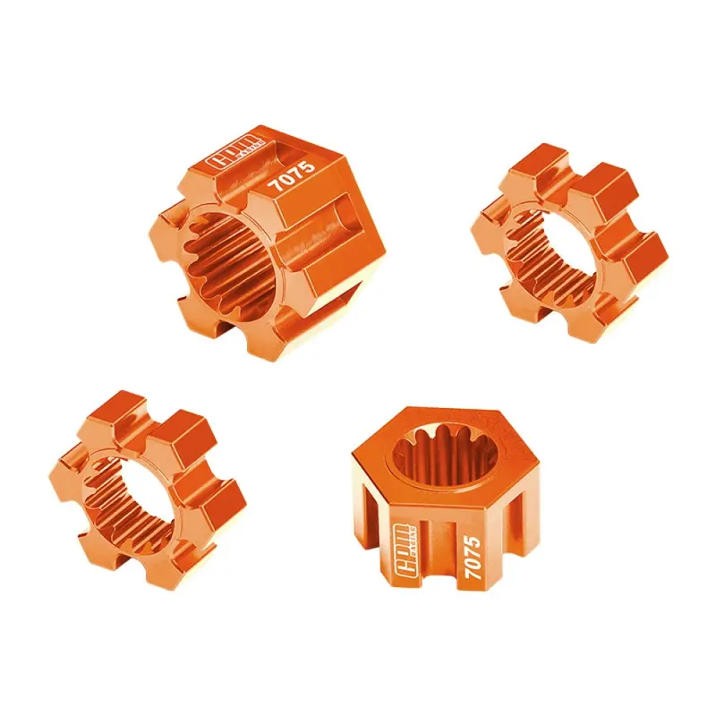 Aluminum 7075-T6 Alloy 24Mm Wheel Hex Hubs For Traxxas 1/6 Funco Pro Scale 2Wd Sand Car 8S-109076-4 Upgrades - Orange 1