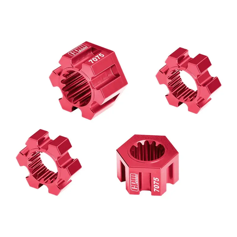 Aluminum 7075-T6 Alloy 24Mm Wheel Hex Hubs For Traxxas 1/6 Funco Pro Scale 2Wd Sand Car 8S-109076-4 Upgrades - Red 1