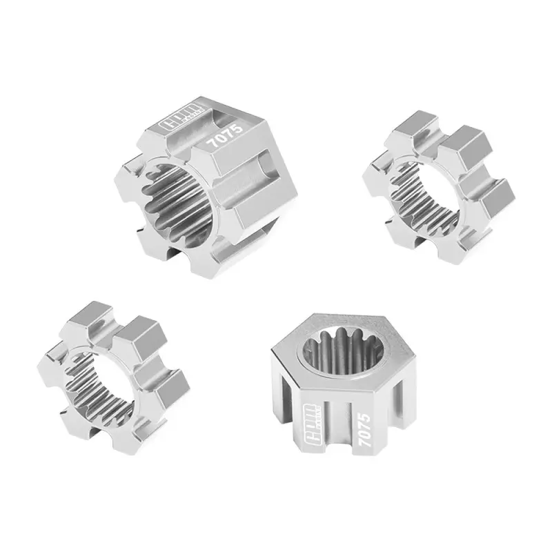 Aluminum 7075-T6 Alloy 24Mm Wheel Hex Hubs For Traxxas 1/6 Funco Pro Scale 2Wd Sand Car 8S-109076-4 Upgrades - Silver 1