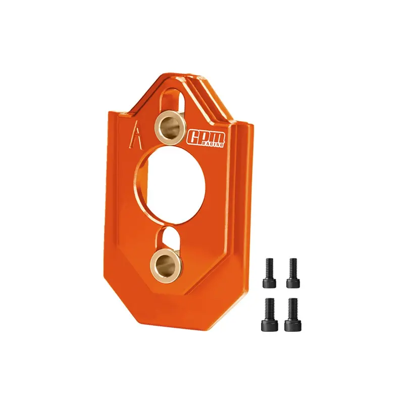 Aluminum 7075-T6 Alloy Adjustable Motor Mount For Arrma 1:16 Quake Grom / Gorgon Grom Brushed Monster Truck Upgrades - Orange 1