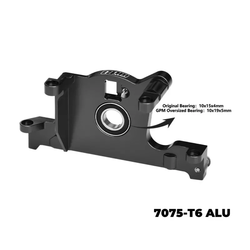 Aluminum 7075-T6 Alloy Bearing Motor Mount For Traxxas 1:8 Jato 4X4 / 1:10 Rustler 4X4 / Ford Fiesta St Rally / Slash 4Wd Upgrade Parts - Black 2