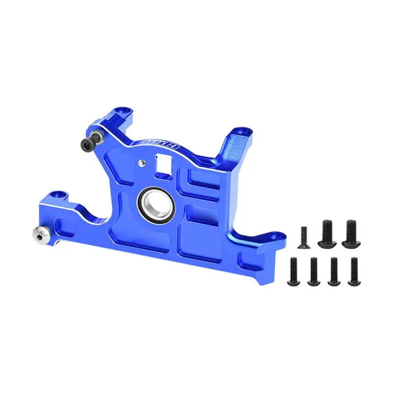 Aluminum 7075-T6 Alloy Bearing Motor Mount For Traxxas 1:8 Jato 4X4 / 1:10 Rustler 4X4 / Ford Fiesta St Rally / Slash 4Wd Upgrade Parts - Blue 1