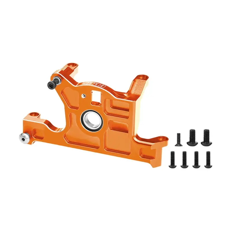Aluminum 7075-T6 Alloy Bearing Motor Mount For Traxxas 1:8 Jato 4X4 / 1:10 Rustler 4X4 / Ford Fiesta St Rally / Slash 4Wd Upgrade Parts - Orange 1