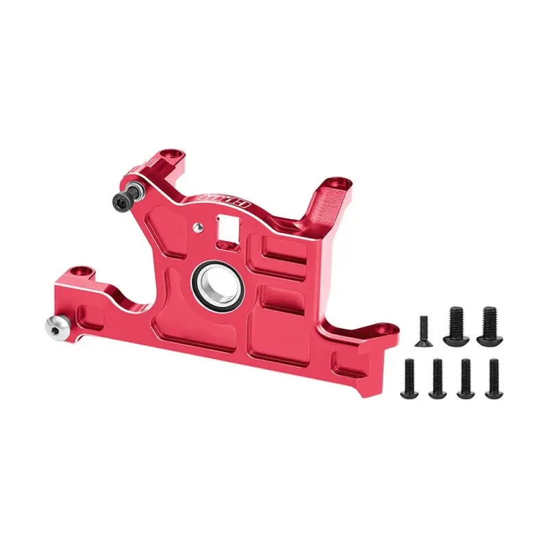 Aluminum 7075-T6 Alloy Bearing Motor Mount For Traxxas 1:8 Jato 4X4 / 1:10 Rustler 4X4 / Ford Fiesta St Rally / Slash 4Wd Upgrade Parts - Red 1