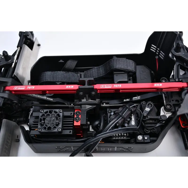Aluminum 7075-T6 Alloy Center Brace Bar For Arrma 1/8 Notorious 6S V6 Stunt Truck-Ara8611v6 Upgrades - Black 2
